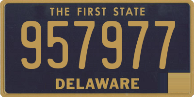 DE license plate 957977