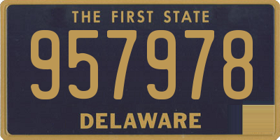 DE license plate 957978