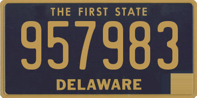 DE license plate 957983