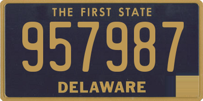 DE license plate 957987