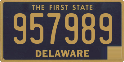 DE license plate 957989