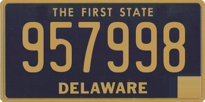 DE license plate 957998