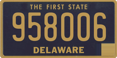 DE license plate 958006