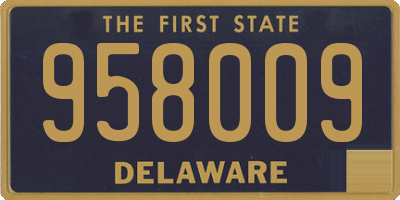 DE license plate 958009