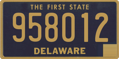 DE license plate 958012