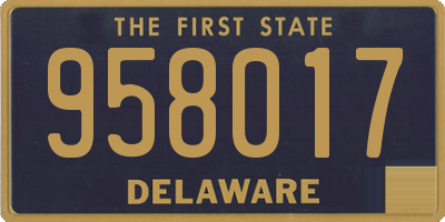 DE license plate 958017