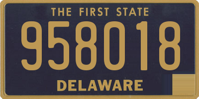 DE license plate 958018