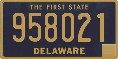 DE license plate 958021