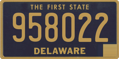 DE license plate 958022