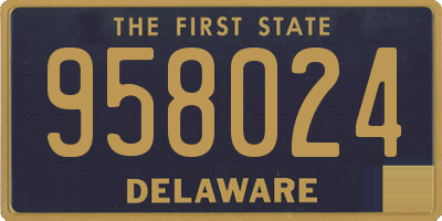 DE license plate 958024