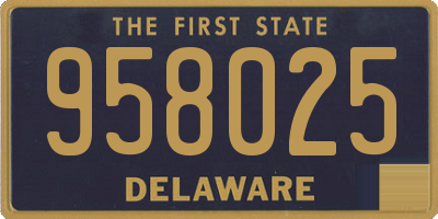 DE license plate 958025