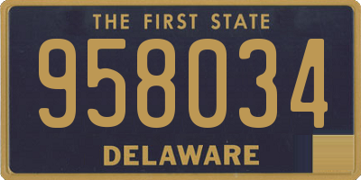 DE license plate 958034