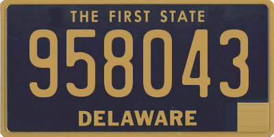 DE license plate 958043