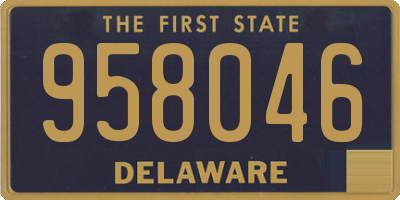 DE license plate 958046