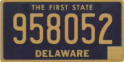 DE license plate 958052
