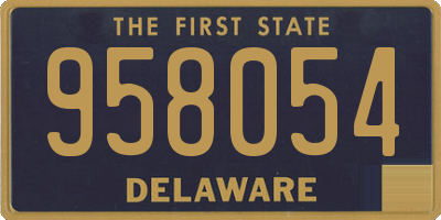 DE license plate 958054