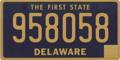DE license plate 958058