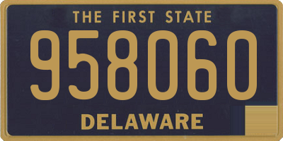 DE license plate 958060