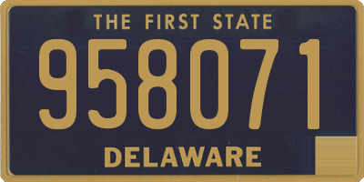 DE license plate 958071