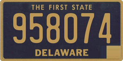 DE license plate 958074