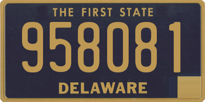 DE license plate 958081