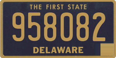 DE license plate 958082