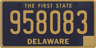 DE license plate 958083