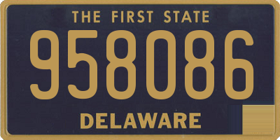DE license plate 958086