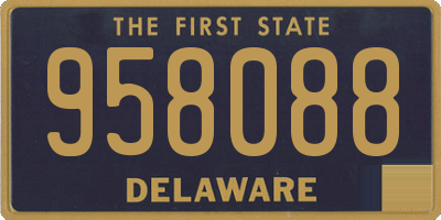 DE license plate 958088