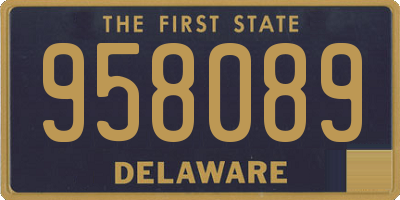 DE license plate 958089