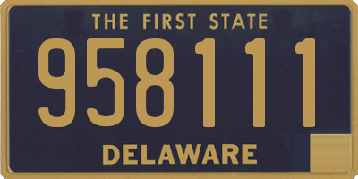 DE license plate 958111