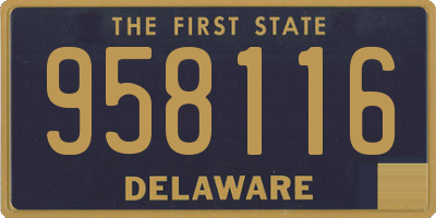 DE license plate 958116
