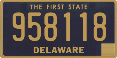 DE license plate 958118