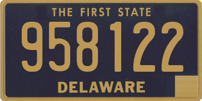 DE license plate 958122
