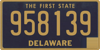 DE license plate 958139