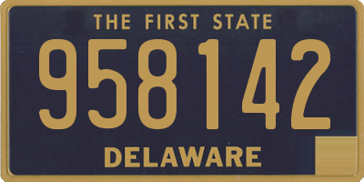 DE license plate 958142