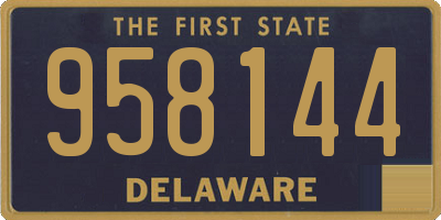DE license plate 958144