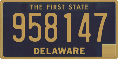 DE license plate 958147