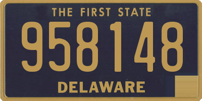 DE license plate 958148