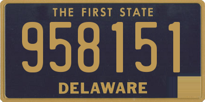 DE license plate 958151