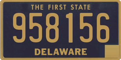 DE license plate 958156