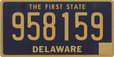 DE license plate 958159
