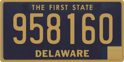 DE license plate 958160