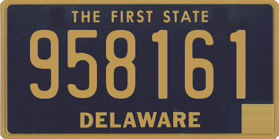 DE license plate 958161