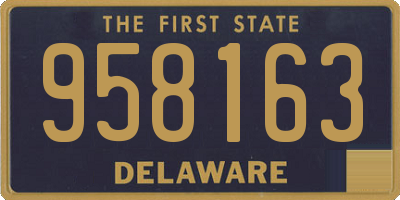DE license plate 958163