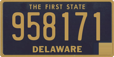 DE license plate 958171