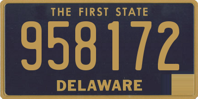 DE license plate 958172