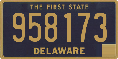 DE license plate 958173