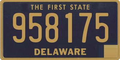 DE license plate 958175