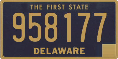 DE license plate 958177